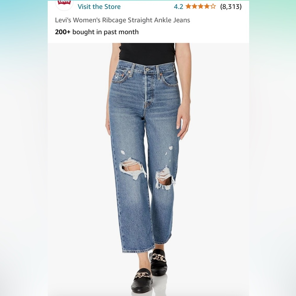 Levi's Women's Ribcage Straight Ankle Jeans size 28